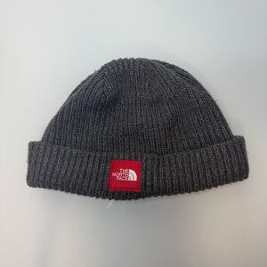 The North Face The Salty Dog Grey Logo Beanie One Size